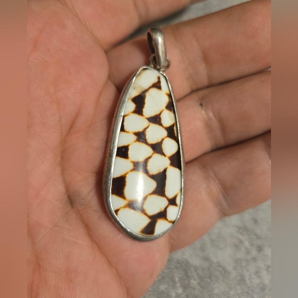 Pendentif cabochon et sterling faits main